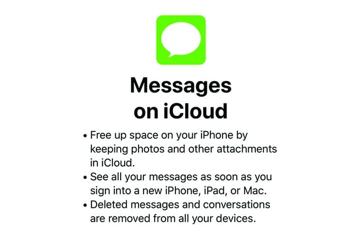 iCloud Messages